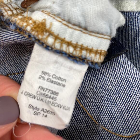 J. Crew Cropped Reid Jeans Mid Rise Denim Medium Oxford A2639 Womens Size 25 - Picture 10 of 13